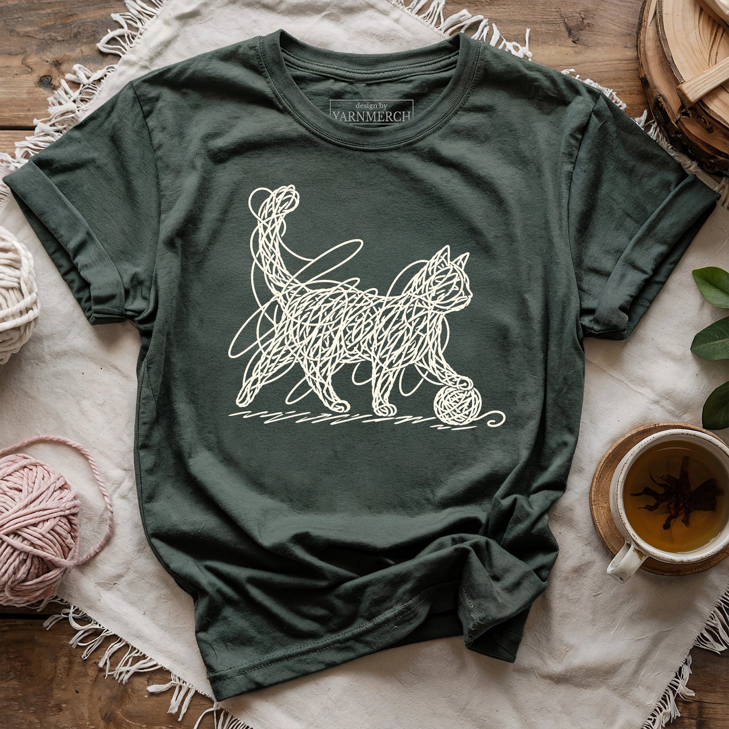 Tangled Yarn Cat T-shirt