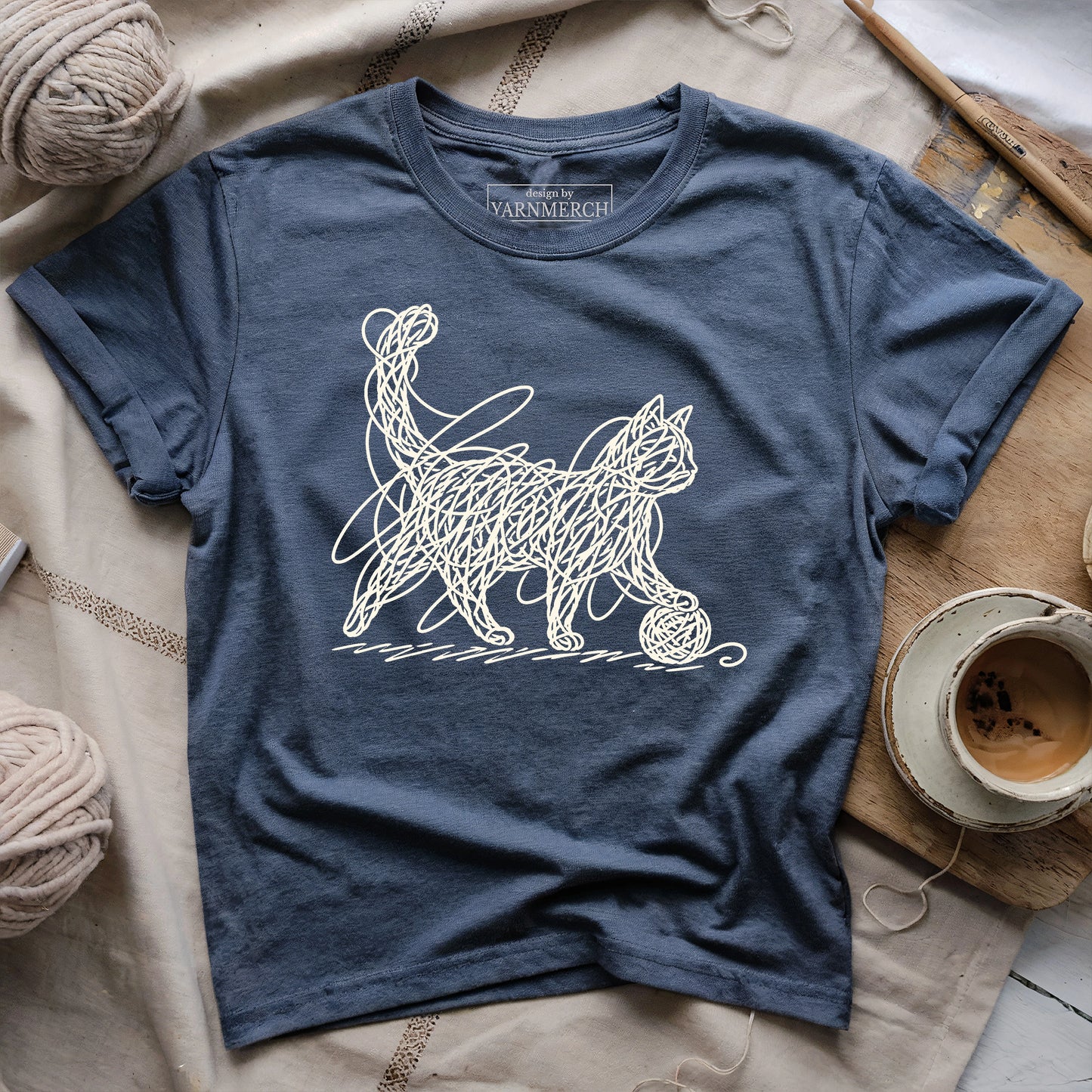 Tangled Yarn Cat T-shirt