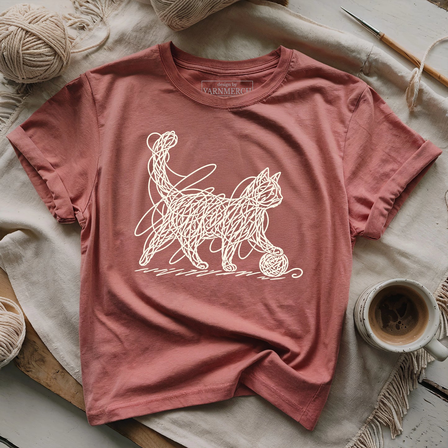 Tangled Yarn Cat T-shirt