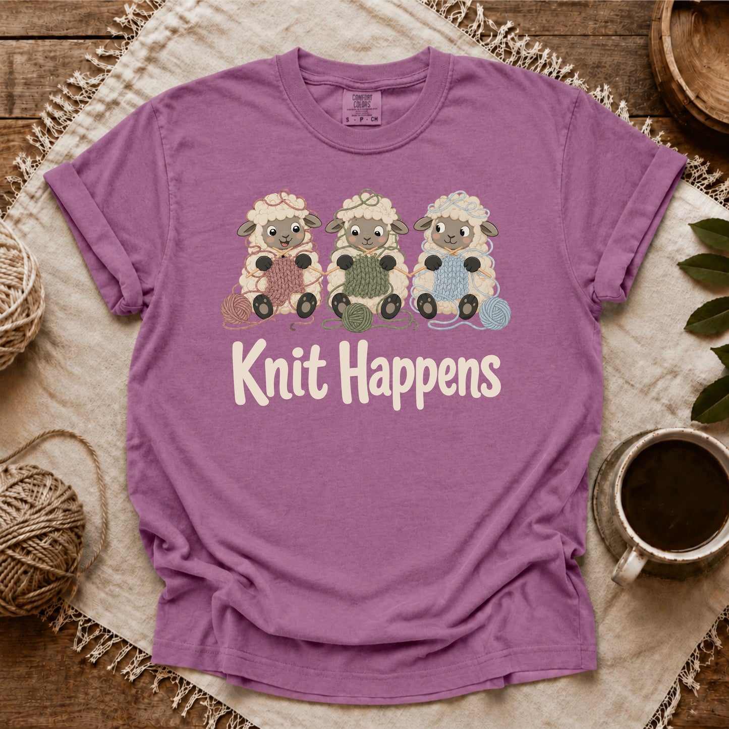Comfort Colors Knit Happens Flock T-shirt