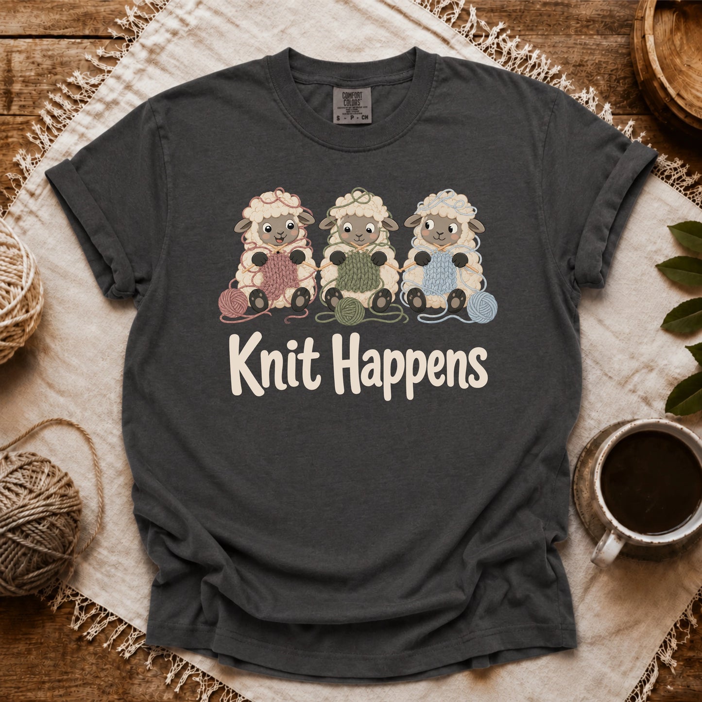 Comfort Colors Knit Happens Flock T-shirt