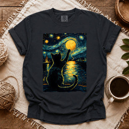Comfort Colors Starry Night Yarn Cat T-shirt