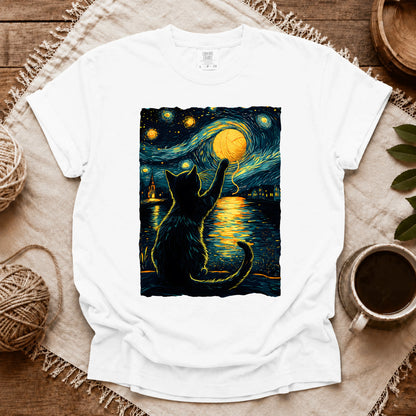 Comfort Colors Starry Night Yarn Cat T-shirt