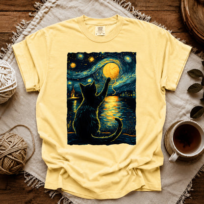 Comfort Colors Starry Night Yarn Cat T-shirt
