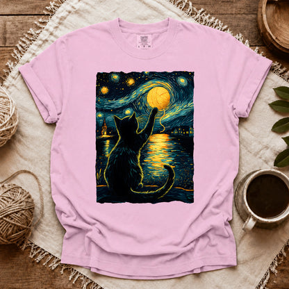 Comfort Colors Starry Night Yarn Cat T-shirt