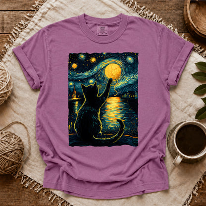 Comfort Colors Starry Night Yarn Cat T-shirt