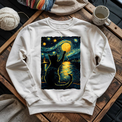 Starry Night Yarn Cat Sweatshirt