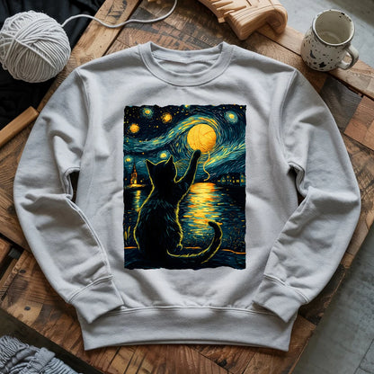 Starry Night Yarn Cat Sweatshirt