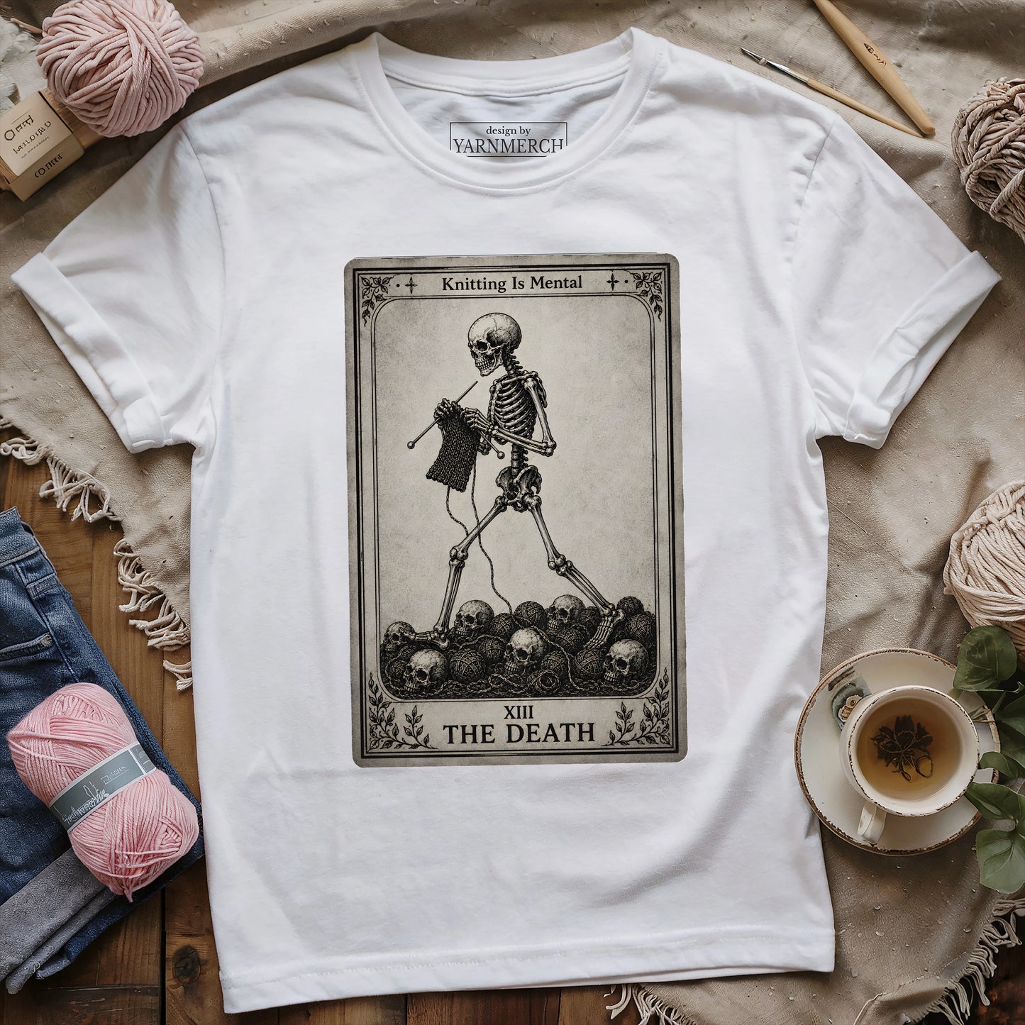 The Death Knitting Tarot T-shirt