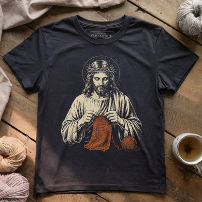 Jesus Knitting T-shirt