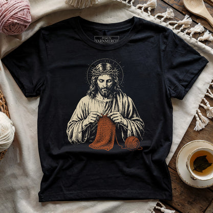 Jesus Knitting T-shirt