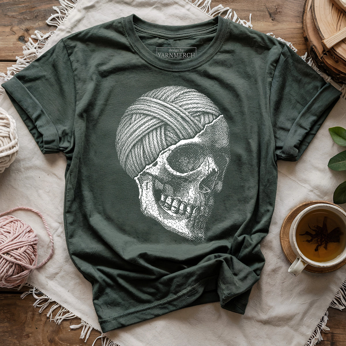 Yarn Skull Brain T-shirt