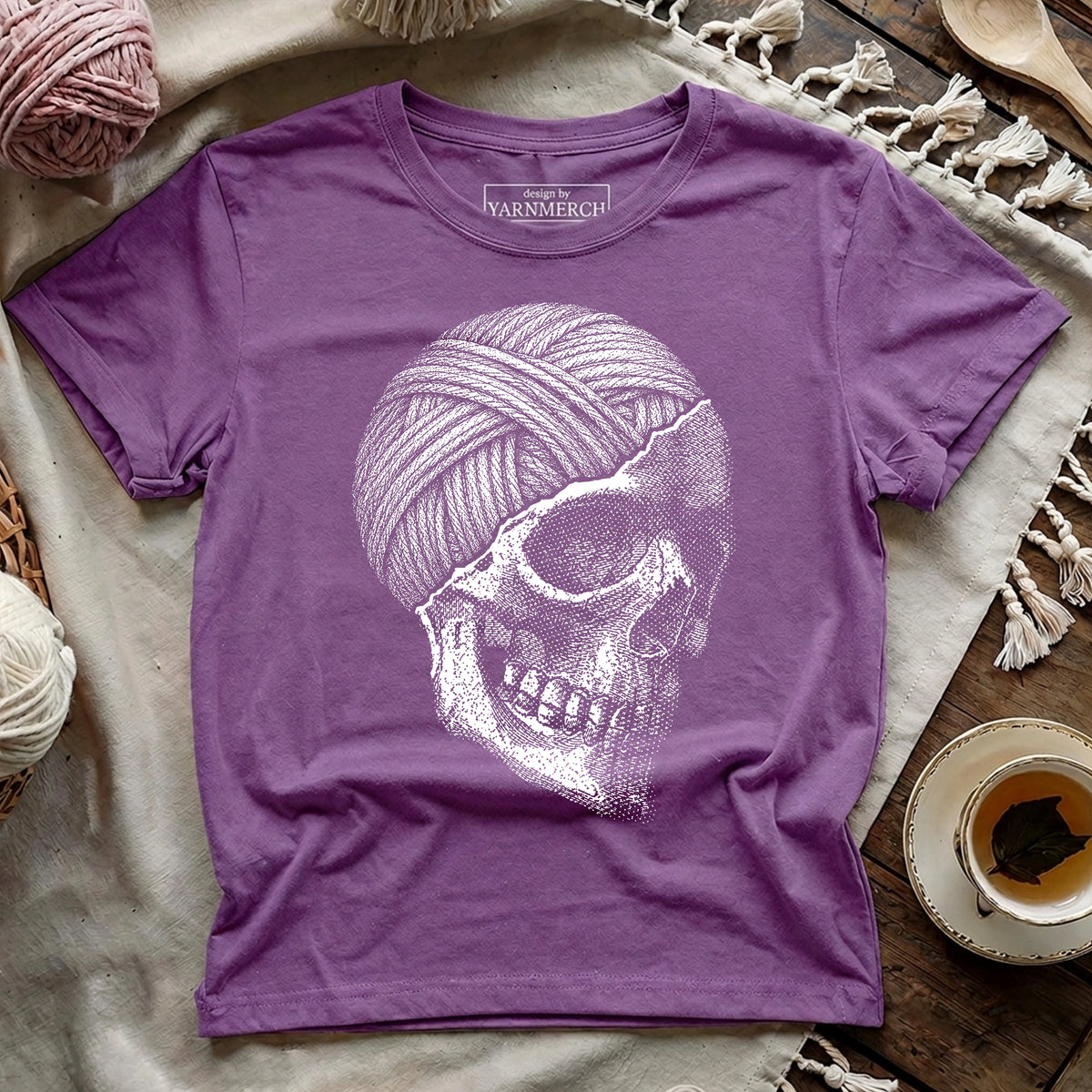 Yarn Skull Brain T-shirt