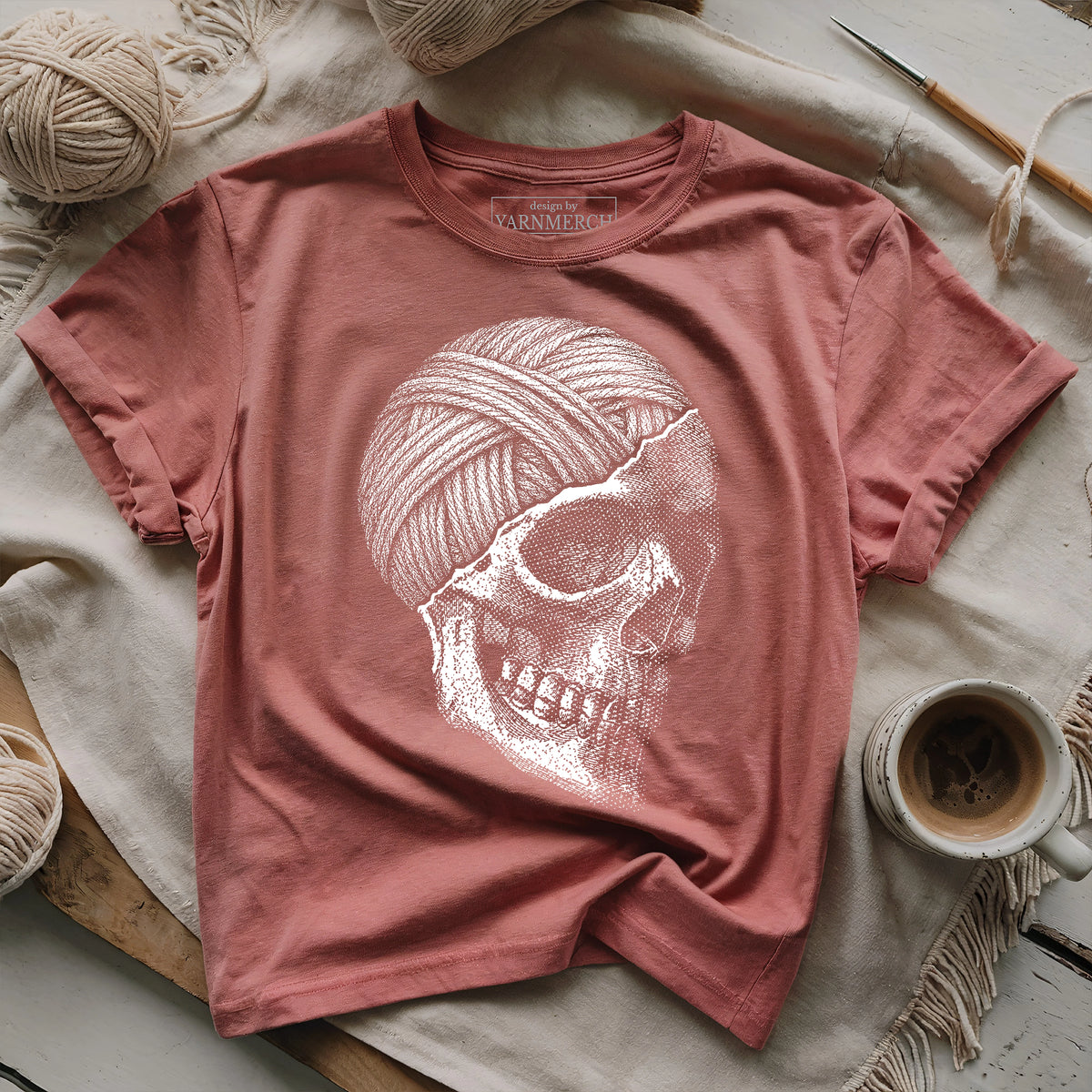 Yarn Skull Brain T-shirt