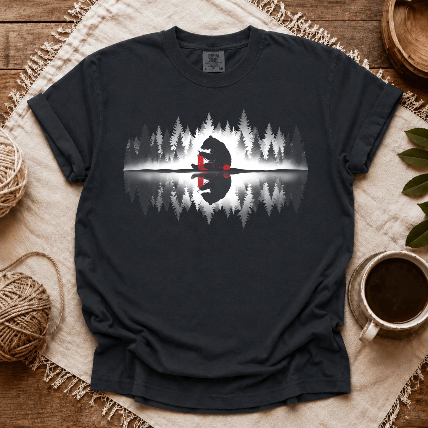 Comfort Colors Bear Knitting Reflection T-shirt