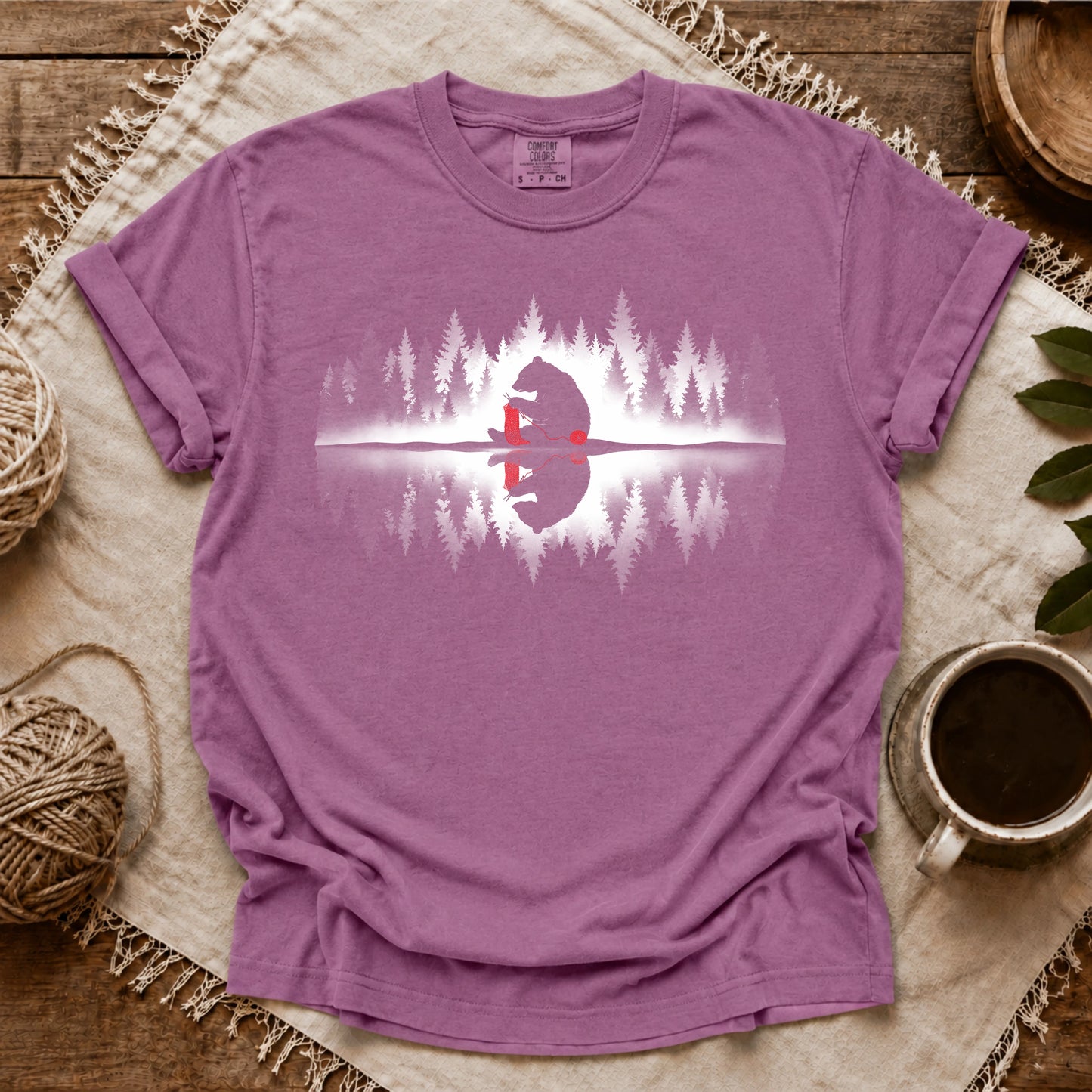 Comfort Colors Bear Knitting Reflection T-shirt