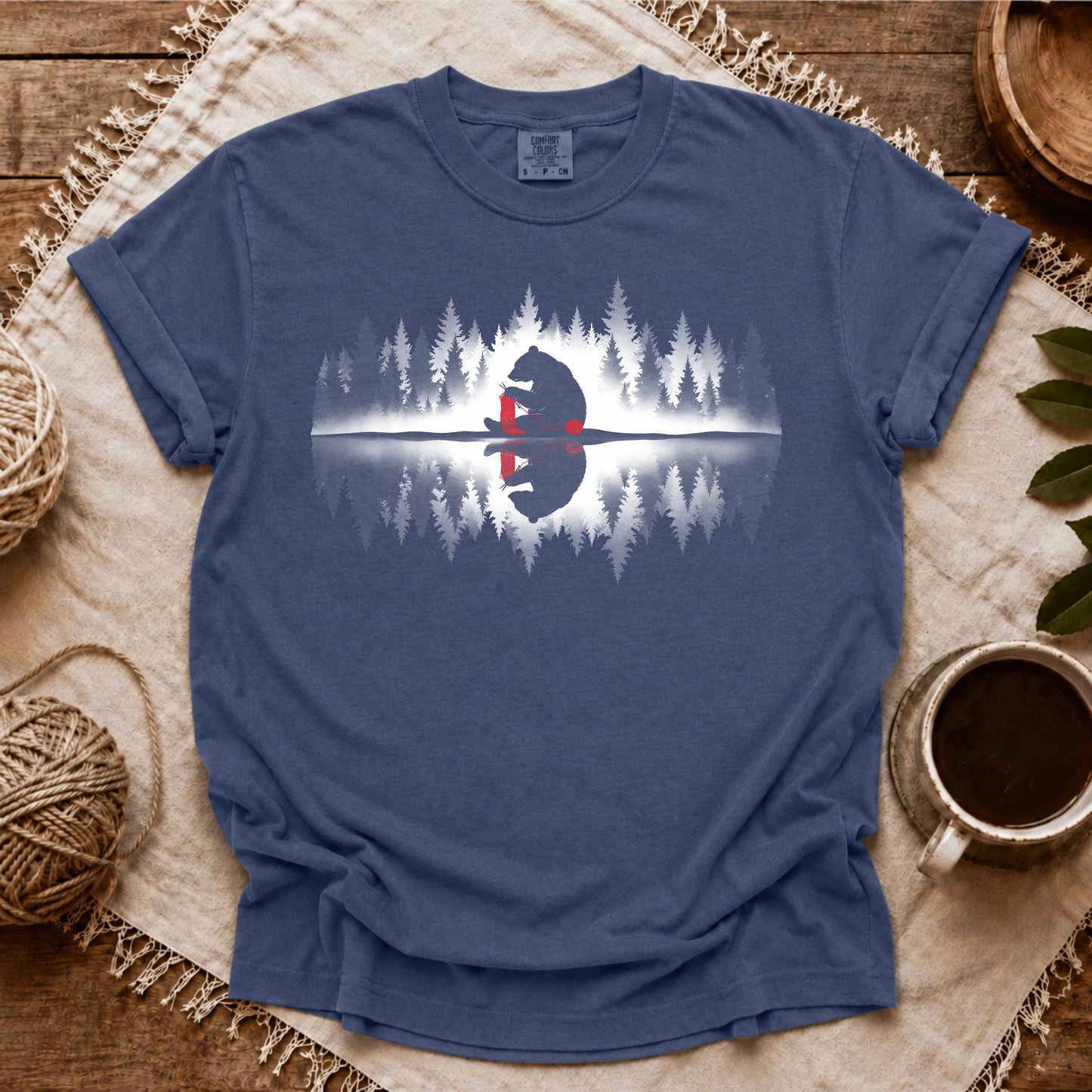 Comfort Colors Bear Knitting Reflection T-shirt