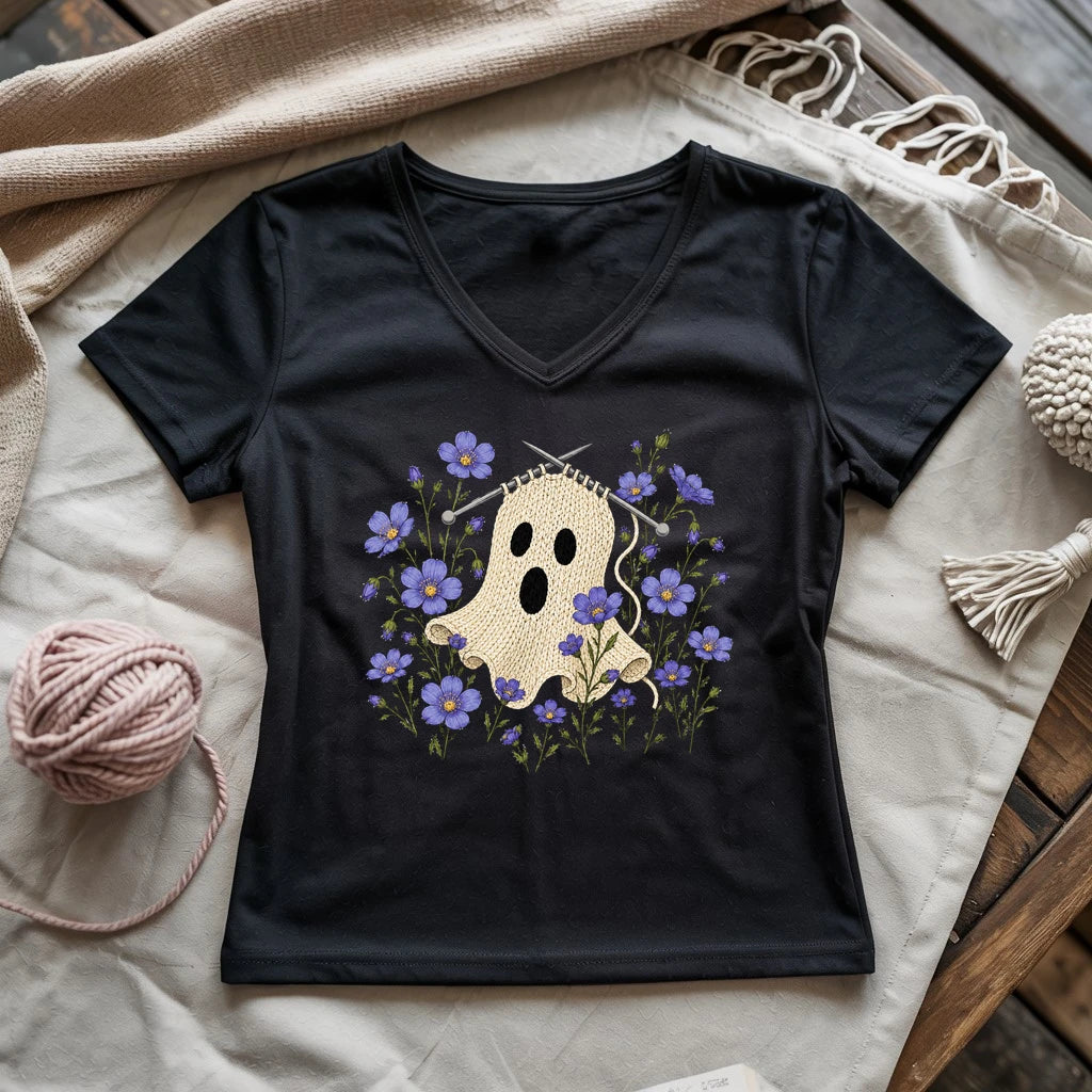 Boo-Tiful Stitches Lady V-neck