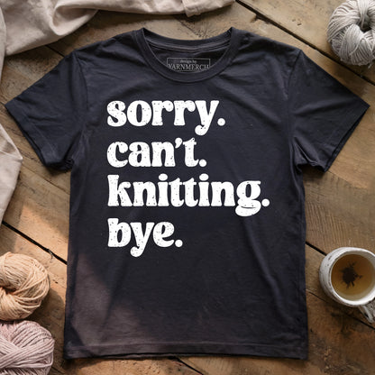 Knitting. Bye. T-shirt