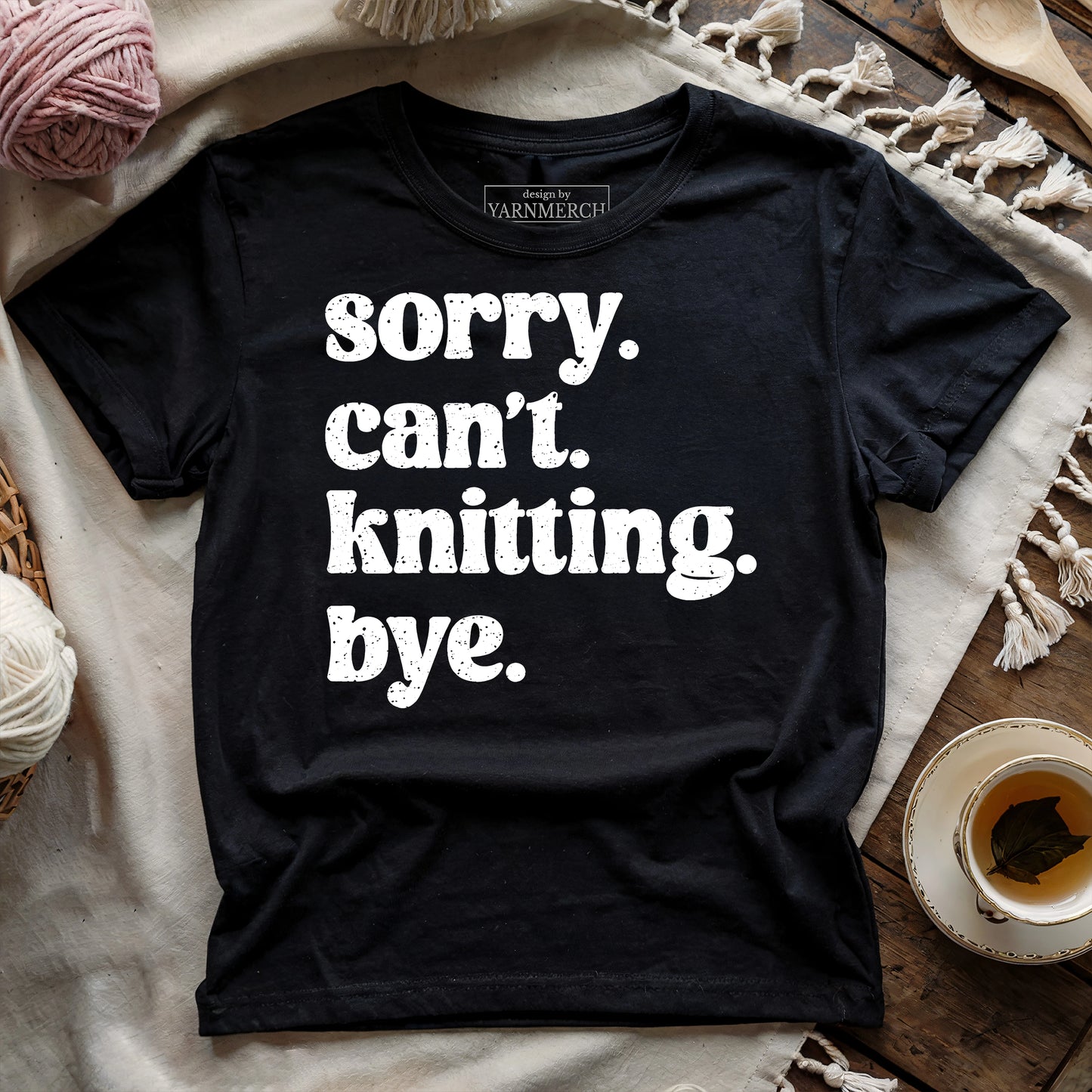 Knitting. Bye. T-shirt