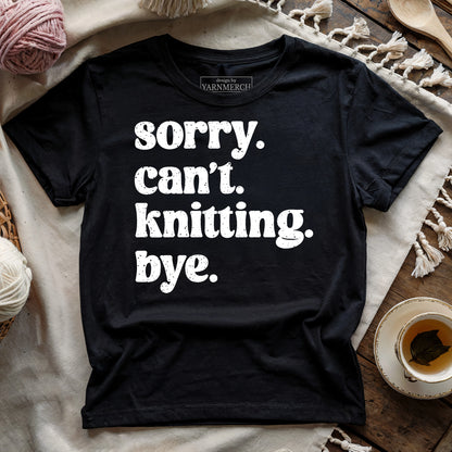 Knitting. Bye. T-shirt