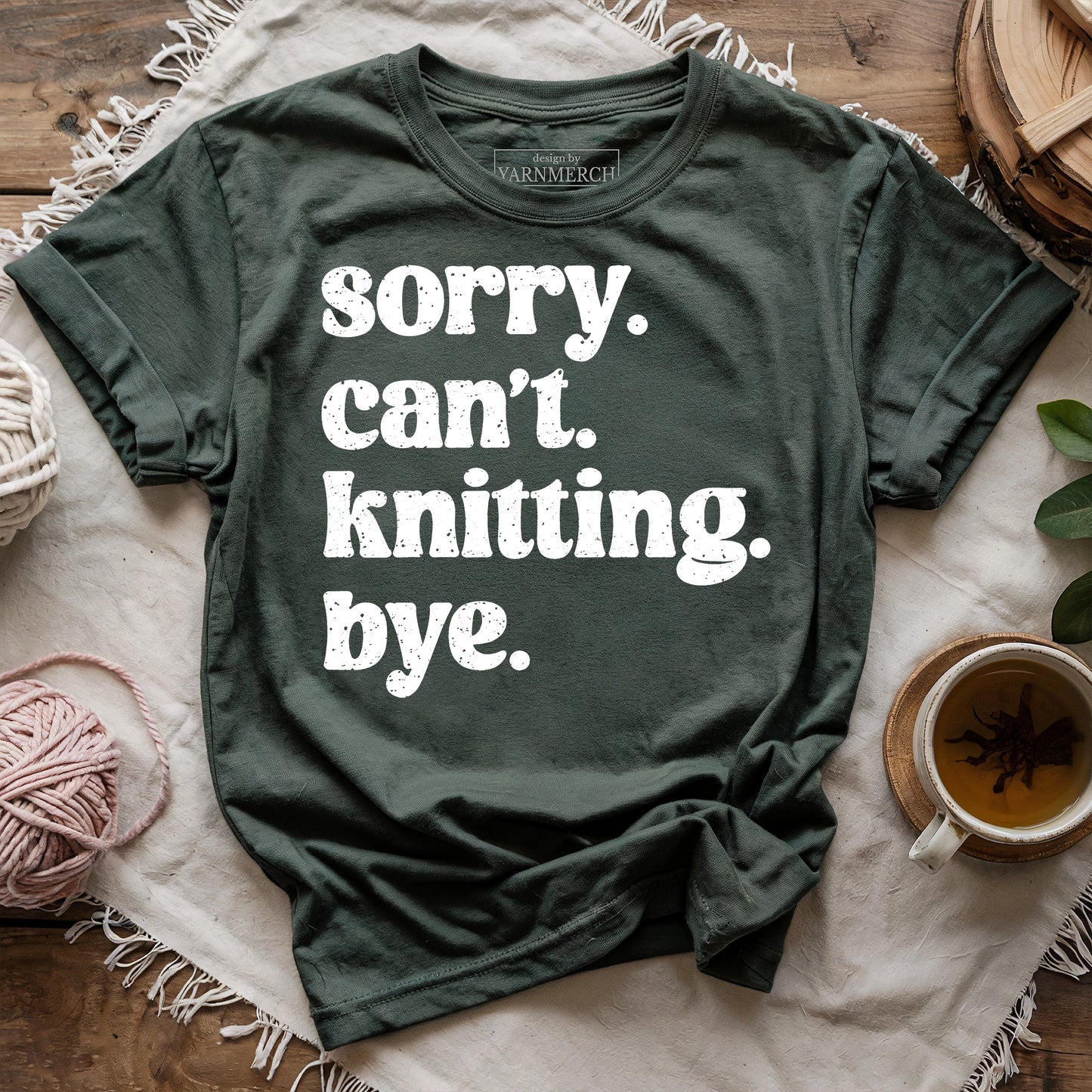 Knitting. Bye. T-shirt