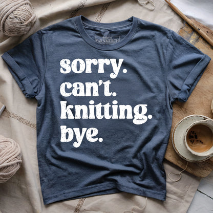 Knitting. Bye. T-shirt