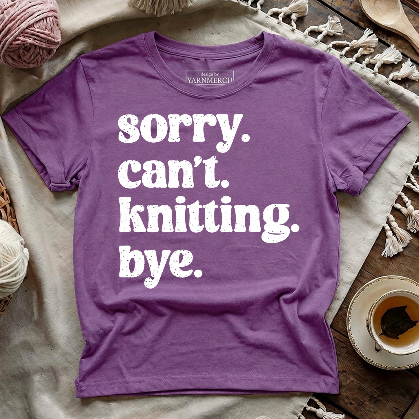 Knitting. Bye. T-shirt