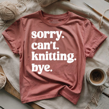 Knitting. Bye. T-shirt