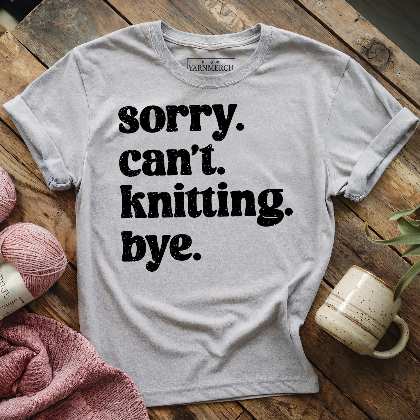 Knitting. Bye. T-shirt