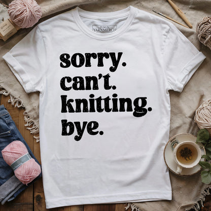 Knitting. Bye. T-shirt