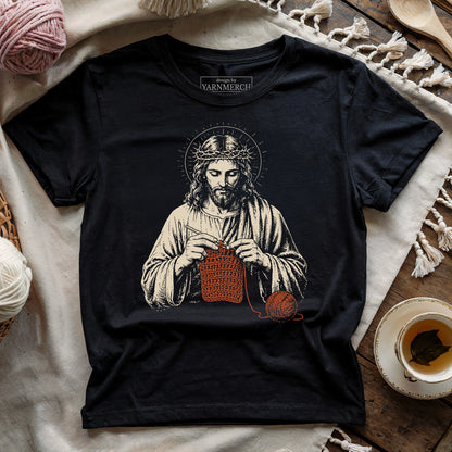 Jesus Crocheting T-shirt
