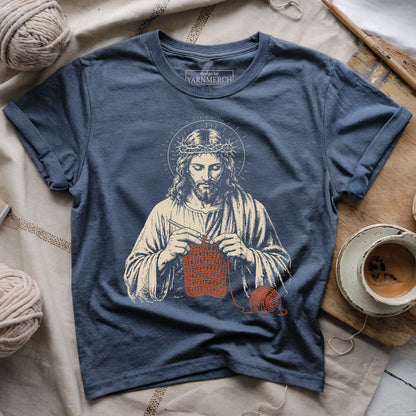 Jesus Crocheting T-shirt