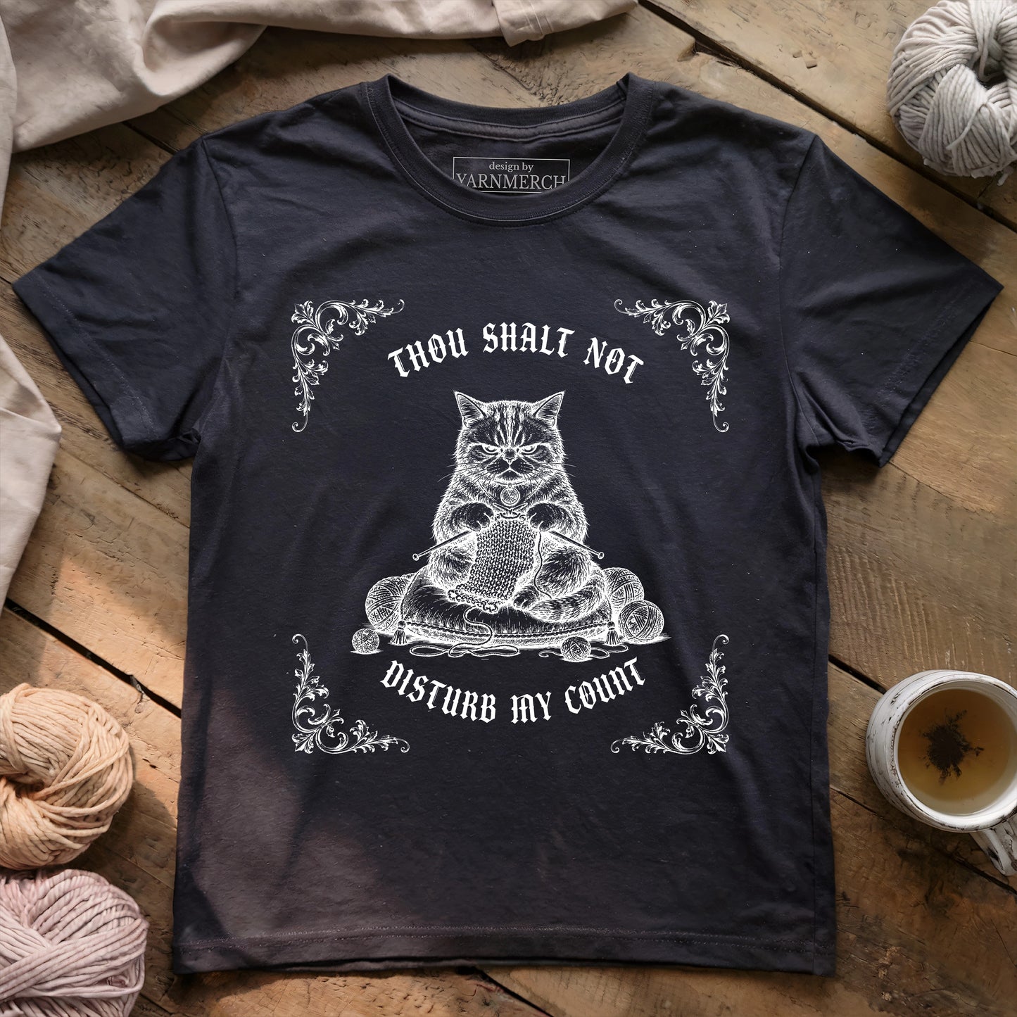 Gothic Grumpy Cat - Thou Shalt Not Disturb My Count T-shirt