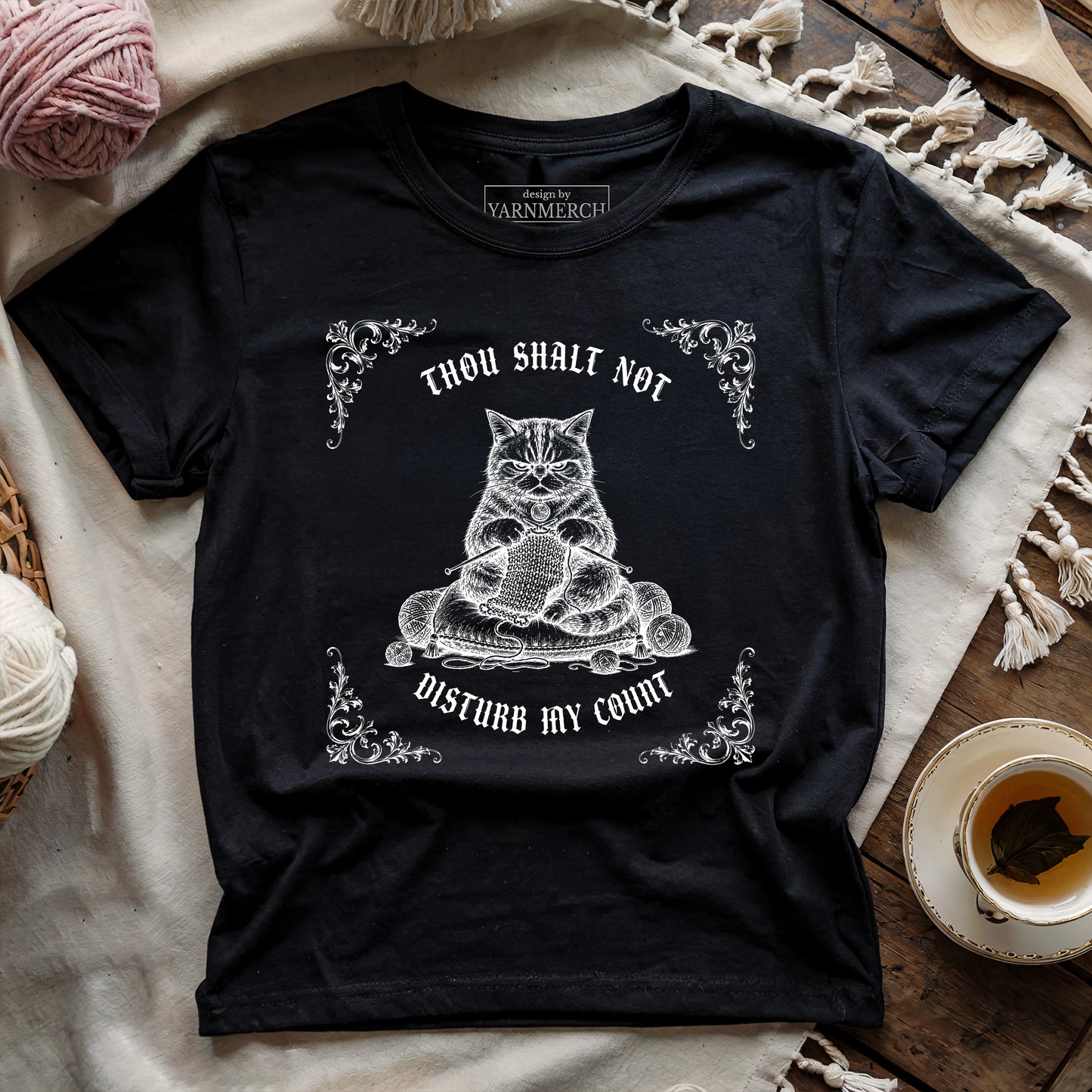 Gothic Grumpy Cat - Thou Shalt Not Disturb My Count T-shirt