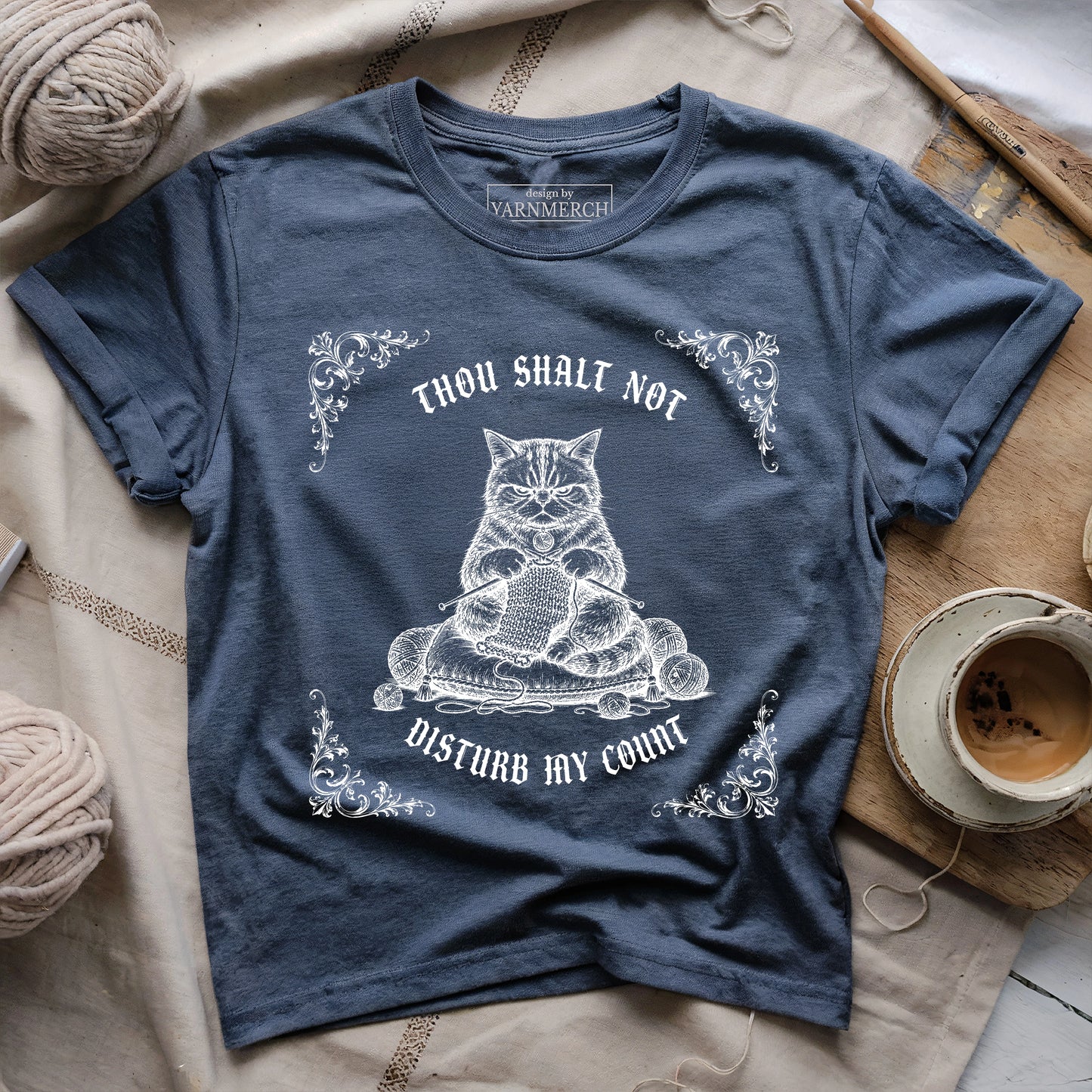 Gothic Grumpy Cat - Thou Shalt Not Disturb My Count T-shirt