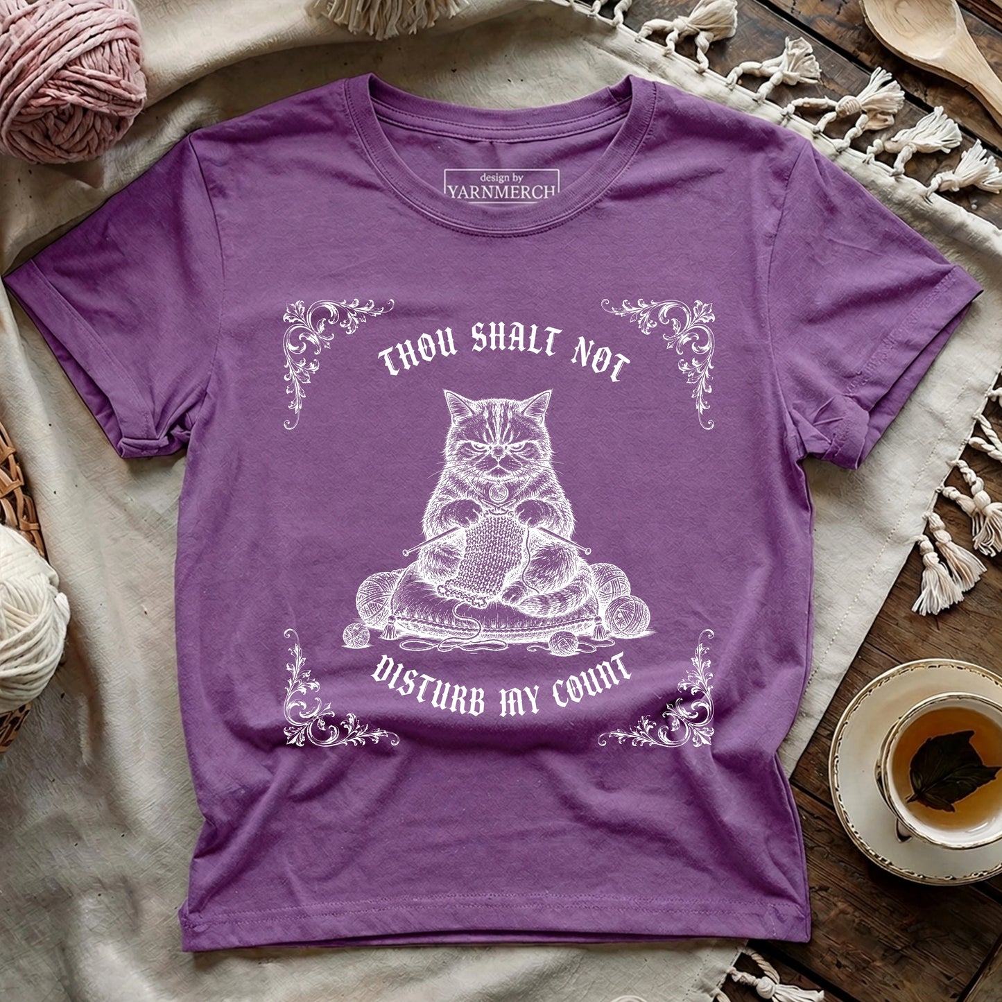 Gothic Grumpy Cat - Thou Shalt Not Disturb My Count T-shirt