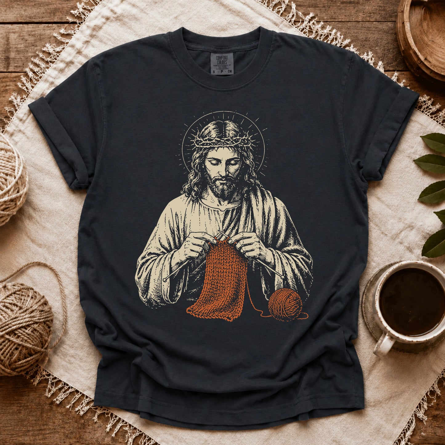 Comfort Colors Jesus Knitting T-shirt