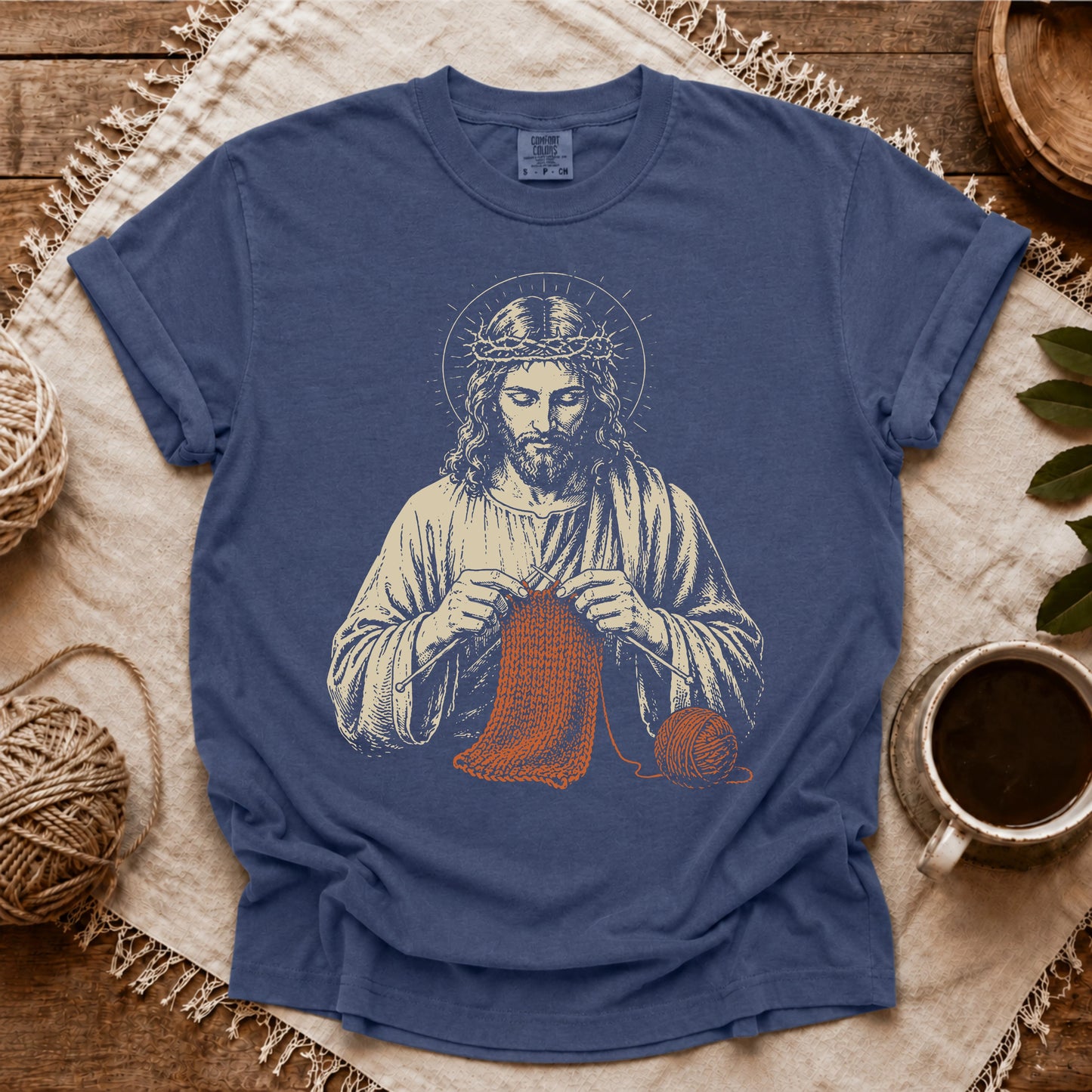 Comfort Colors Jesus Knitting T-shirt