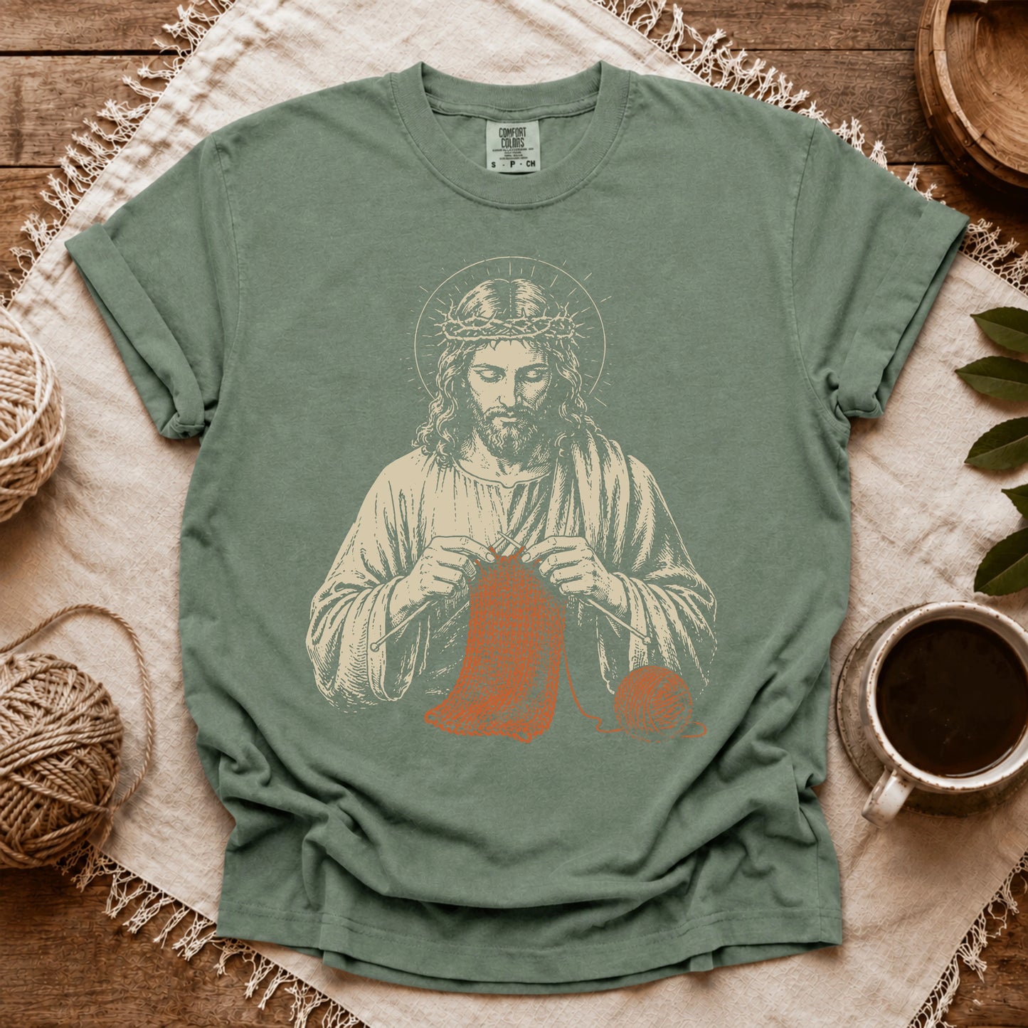 Comfort Colors Jesus Knitting T-shirt
