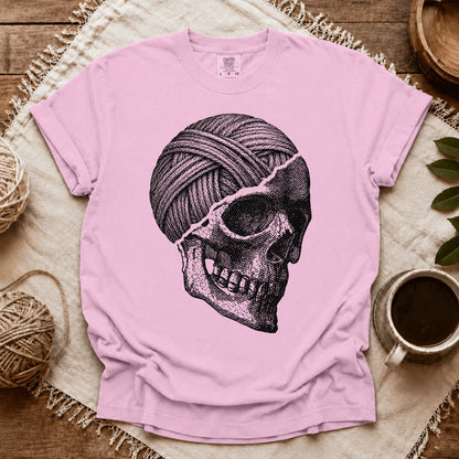 Comfort Colors Yarn Skull Brain T-shirt