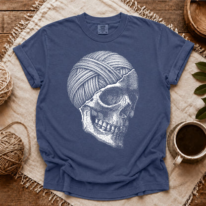 Comfort Colors Yarn Skull Brain T-shirt