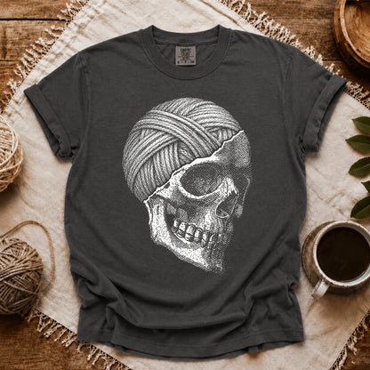 Comfort Colors Yarn Skull Brain T-shirt