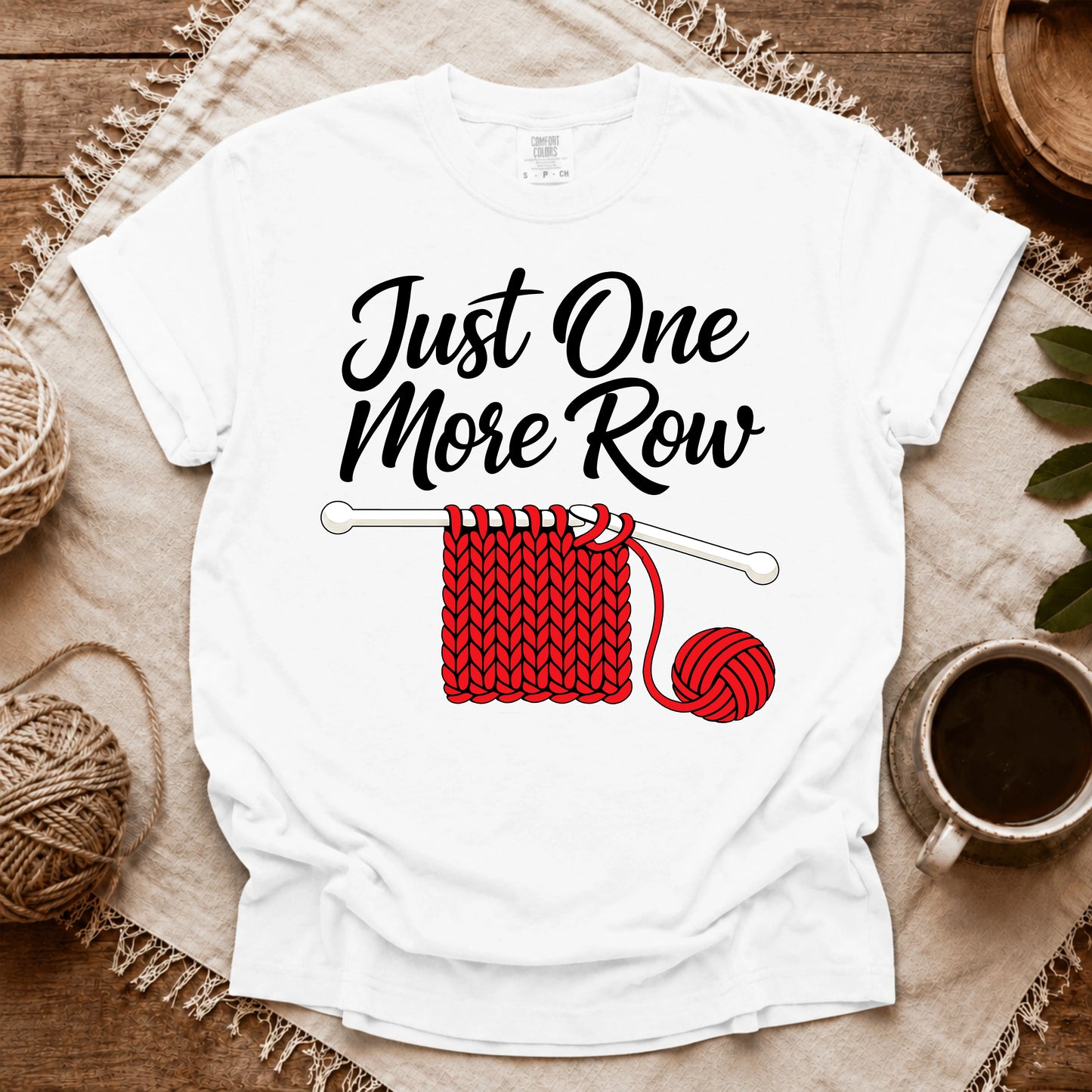 Comfort Colors Just One More Row Knitting T-shirt
