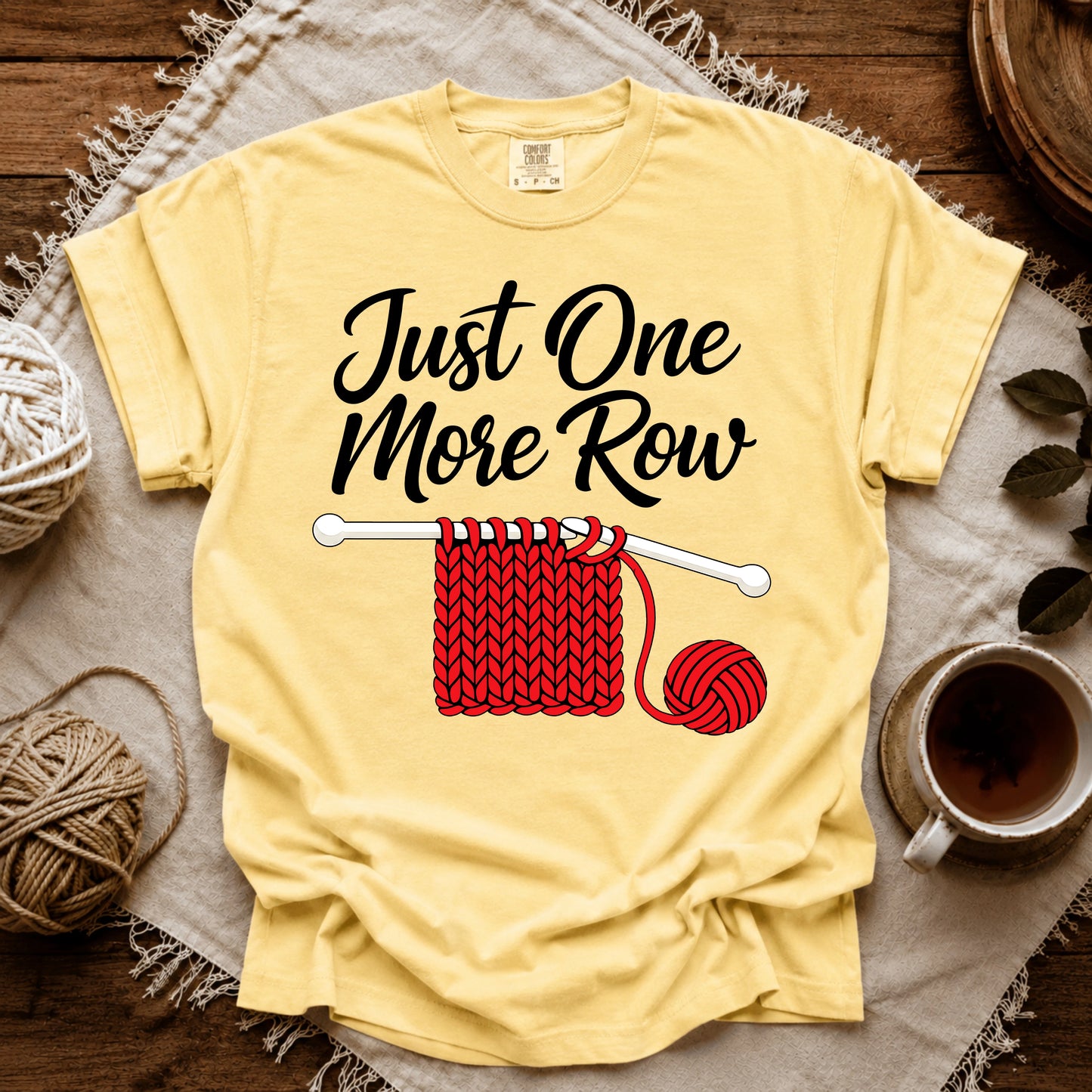 Comfort Colors Just One More Row Knitting T-shirt