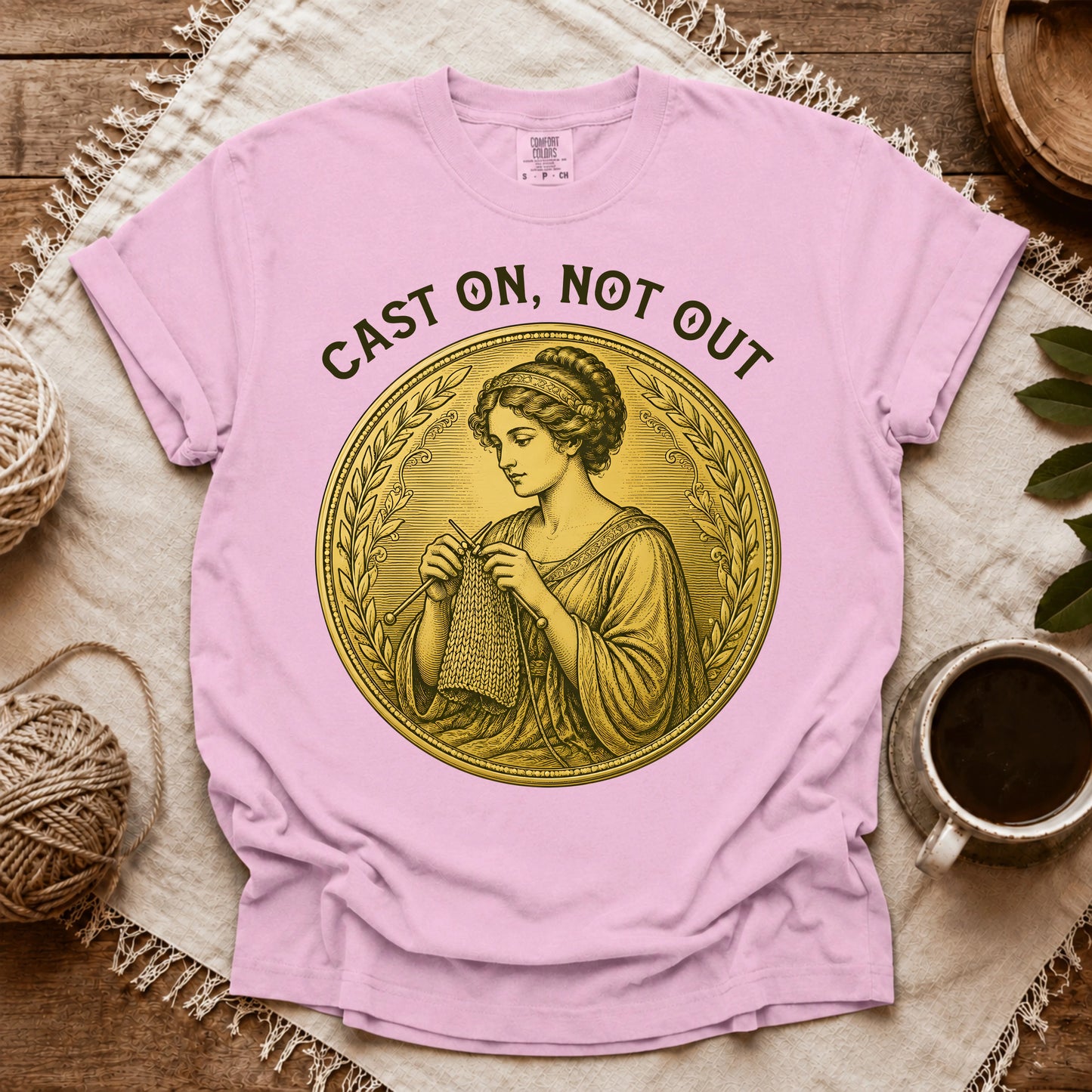 Comfort Colors Cast On, Not Out T-shirt