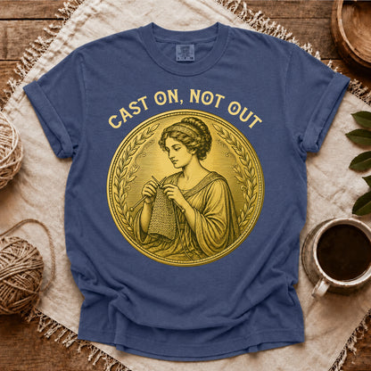 Comfort Colors Cast On, Not Out T-shirt