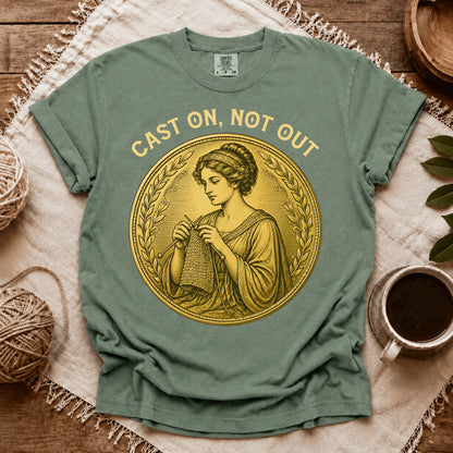 Comfort Colors Cast On, Not Out T-shirt