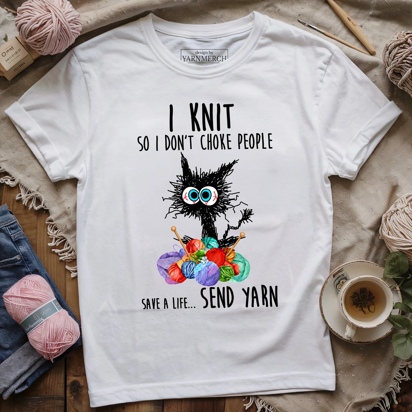 Knit So I Don’t Choke People T-shirt