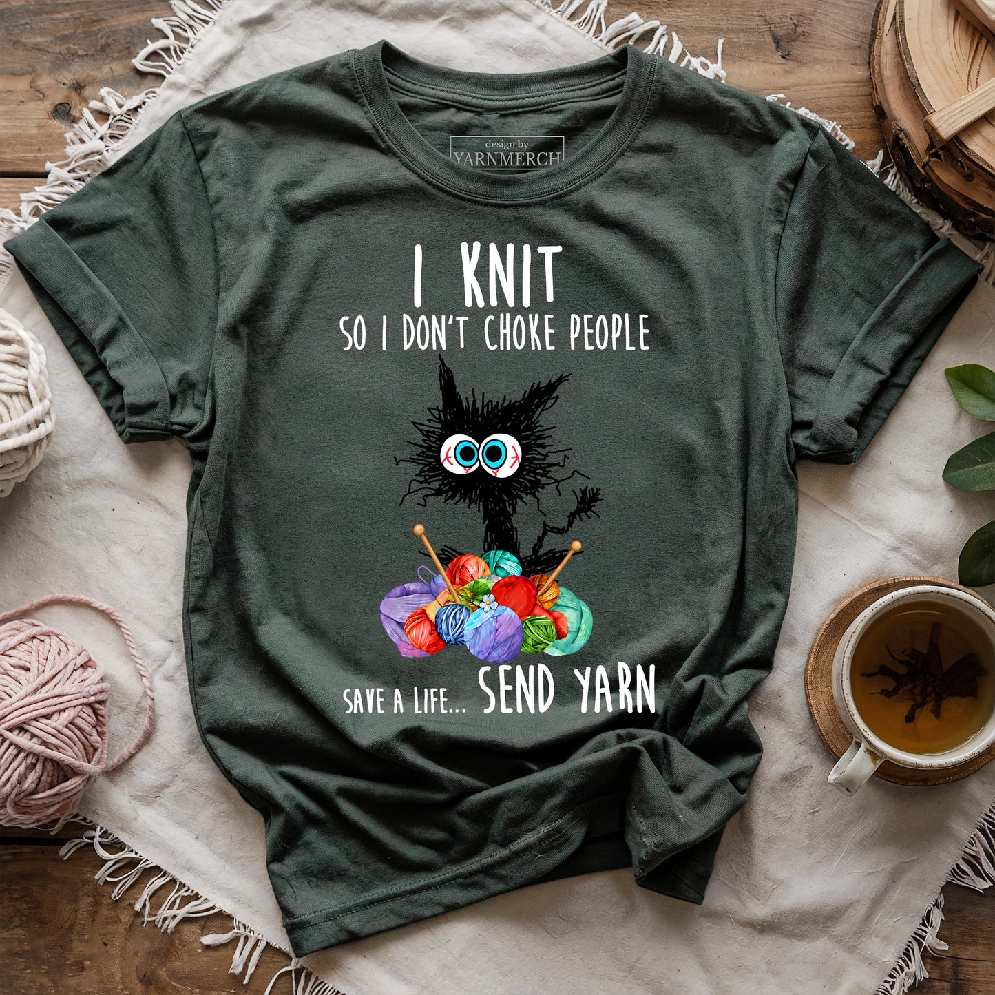 Knit So I Don’t Choke People T-shirt
